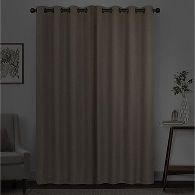 eclipse Kira Herringbone Absolute Zero 100% Blackout 1-Panel Window Curtain
