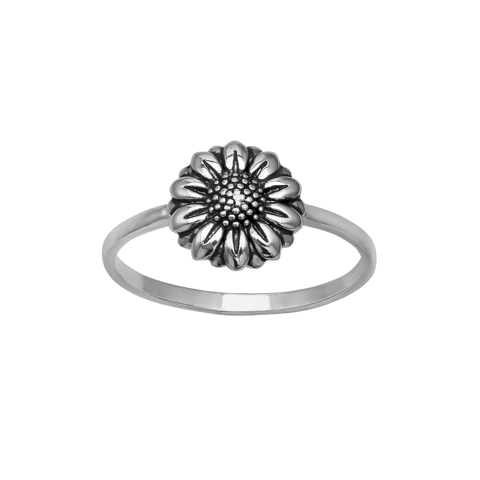 PRIMROSE Sterling Silver Flower Ring, Womens, Size: 7