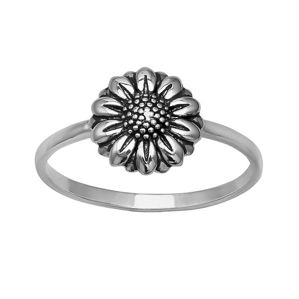 BellaMoi Sterling Silver Flower Ring