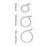 Nine West Crystal In & Out 1" Hoop Earrings - Macy's
