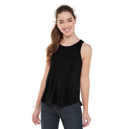 Juniors SO® Favorite High Neck Tank Top