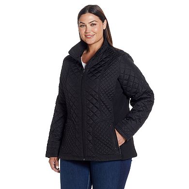 Plus Size Weathercast Quilted Moto Jacket