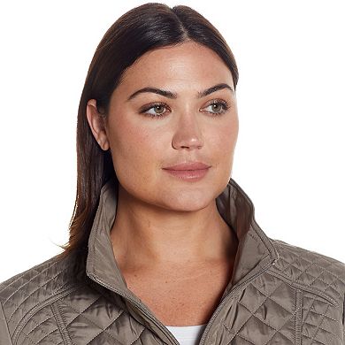 Plus Size Weathercast Quilted Moto Jacket