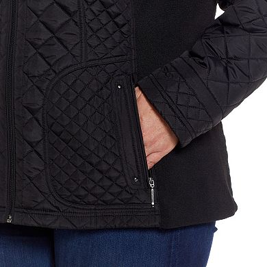 Plus Size Weathercast Quilted Moto Jacket