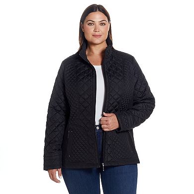 Plus Size Weathercast Quilted Moto Jacket