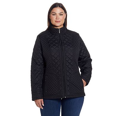 Plus Size Weathercast Quilted Moto Jacket