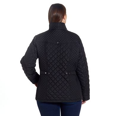 Plus Size Weathercast Quilted Moto Jacket