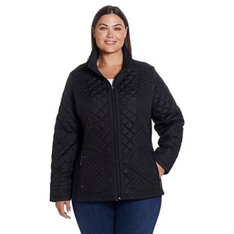 Plus Size Weathercast Quilted Moto Jacket