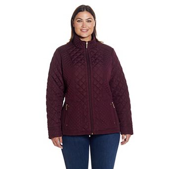 Plus Size Weathercast Quilted Moto Jacket