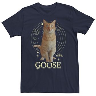 Men's Marvel Captain Marvel Goose Full Portrait Space Graphic Tee