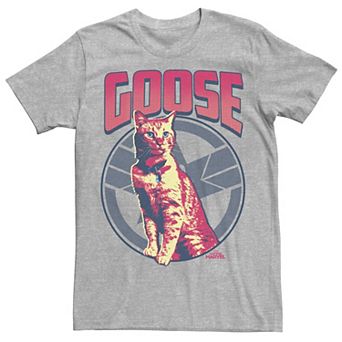 Men's Marvel Captain Marvel Goose Tonal Portrait Symbol Graphic Tee