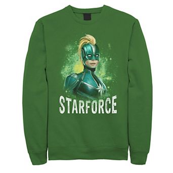 Men's Marvel Captain Marvel Starforce Portrait Graphic Fleece Pullover