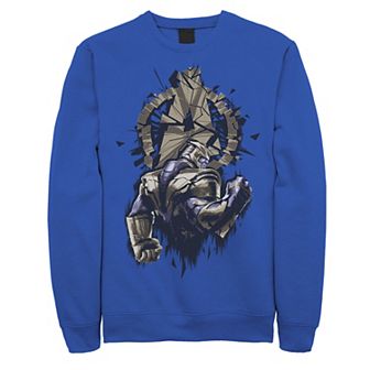 Men's Marvel Avengers Endgame Thanos Broken Logo Graphic Fleece Pullover