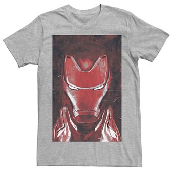 Men's Marvel Avengers Endgame Red Iron Man Portrait Graphic Tee