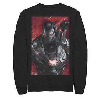 Men's Marvel Avengers Endgame War Machine Painting Graphic Fleece Pullover