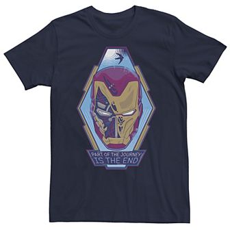 Men's Marvel Avengers Endgame Iron Man Hexagon Portrait Graphic Tee