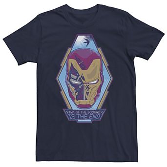 Men's Marvel Avengers Endgame Iron Man Hexagon Portrait Graphic Tee
