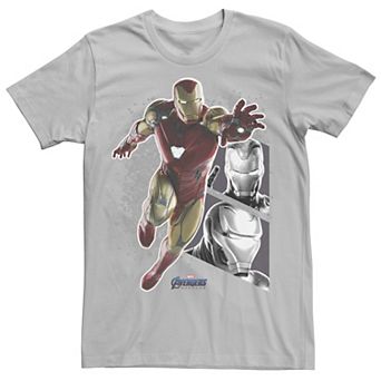 Men's Marvel Avengers Endgame Iron Man Panel Pose Graphic Tee