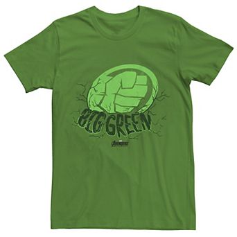 Men's Marvel Avengers Endgame Hulk Big Green Stamp Graphic Tee