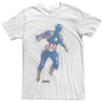 Men's Marvel Avengers Endgame Captain America Paint Graphic Tee