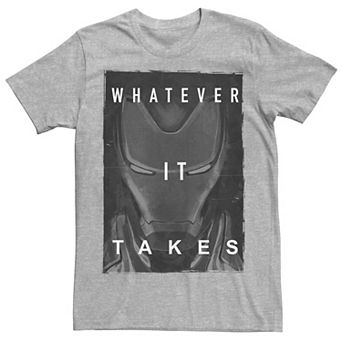 Men's Marvel Avengers Endgame Iron Man Dark Poster Graphic Tee