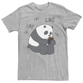 Men's Cartoon Network We Bare Bears Like Like Like Texting Graphic Tee