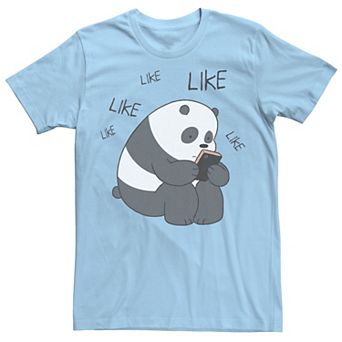 Men's Cartoon Network We Bare Bears Like Like Like Texting Graphic Tee