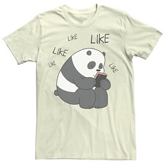 Men's Cartoon Network We Bare Bears Like Like Like Texting Graphic Tee