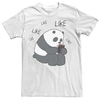 Men's Cartoon Network We Bare Bears Like Like Like Texting Graphic Tee