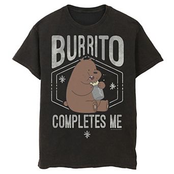 Men's Cartoon Network We Bare Bears Burrito Completes Me Portrait Graphic Tee