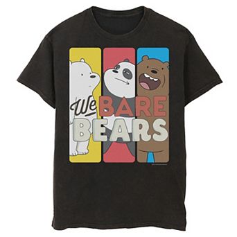 Men's Cartoon Network We Bare Bears Trio Portrait Panels Graphic Tee