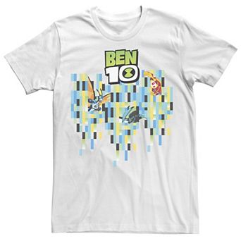 Men's Ben 10 Trio Pixel Portrait Panel Graphic Tee