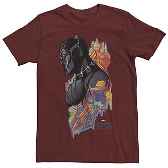 Men's Marvel Black Panther Movie Colorful Pattern Profile Tee