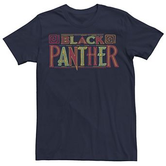 Men's Marvel Black Panther Movie Patterned Logo Graphic Tee