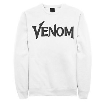 Men's Marvel Venom Logo Black Simple Title Graphic Fleece Pullover