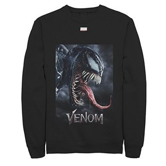 Men's Marvel Venom Tongue Out Poster Graphic Fleece Pullover