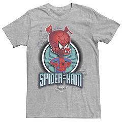 Men's Marvel Spider-Man: Into the Spider-Verse Spider-Ham Portrait Graphic  Tee Black Medium 