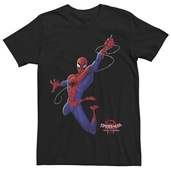 Men's Marvel Spider-Man Spiderverse Classic Swing Graphic Fleece Pullover Graphic Tee