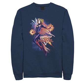 Men's Marvel Captain Marvel Shooting Star Portrait Logo Fleece Top