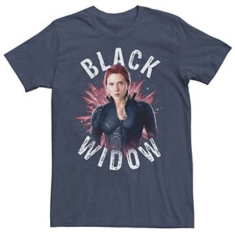 Men's Marvel Avengers Endgame Black Widow Space Poster Tee