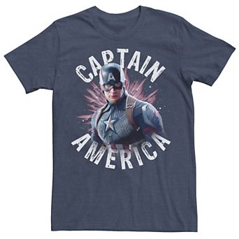 Men's Marvel Avengers Endgame Captain America Space Poster Tee