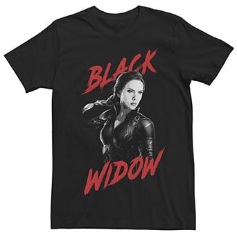 Men's Marvel Avengers Endgame Black Widow Tonal Portrait Tee