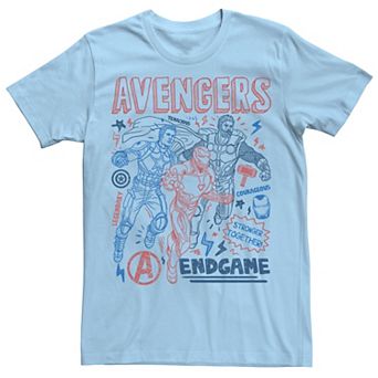 Men's Marvel Avengers Endgame Doodle Collage Logo Tee