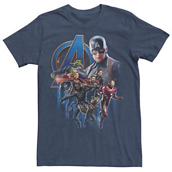 Men's Marvel Avengers Endgame Group Poster Logo Tee