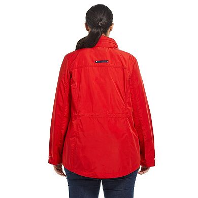 Plus Size Weathercast Water-Resistant Hooded Anorak Jacket