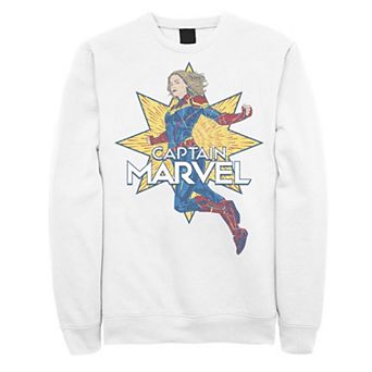 Men's Marvel Captain Marvel Sketch Portrait Logo Sweatshirt
