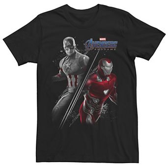 Men's Marvel Avengers Endgame Captain America Iron Man Poster Tee