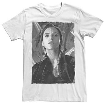 Men's Marvel Avengers: Endgame Black Widow Dark Painted Poster Tee