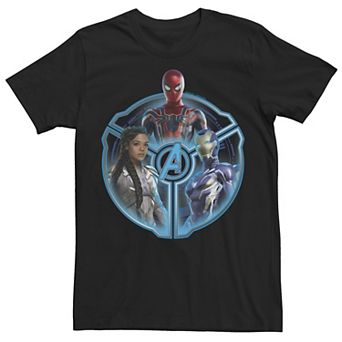 Men's Marvel Avengers Endgame Techno Group Shot Circle Portrait Tee