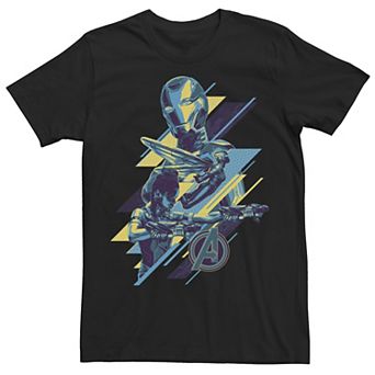 Men's Marvel Avengers: Endgame Abstract Blue Hue Group Shot Logo Tee
